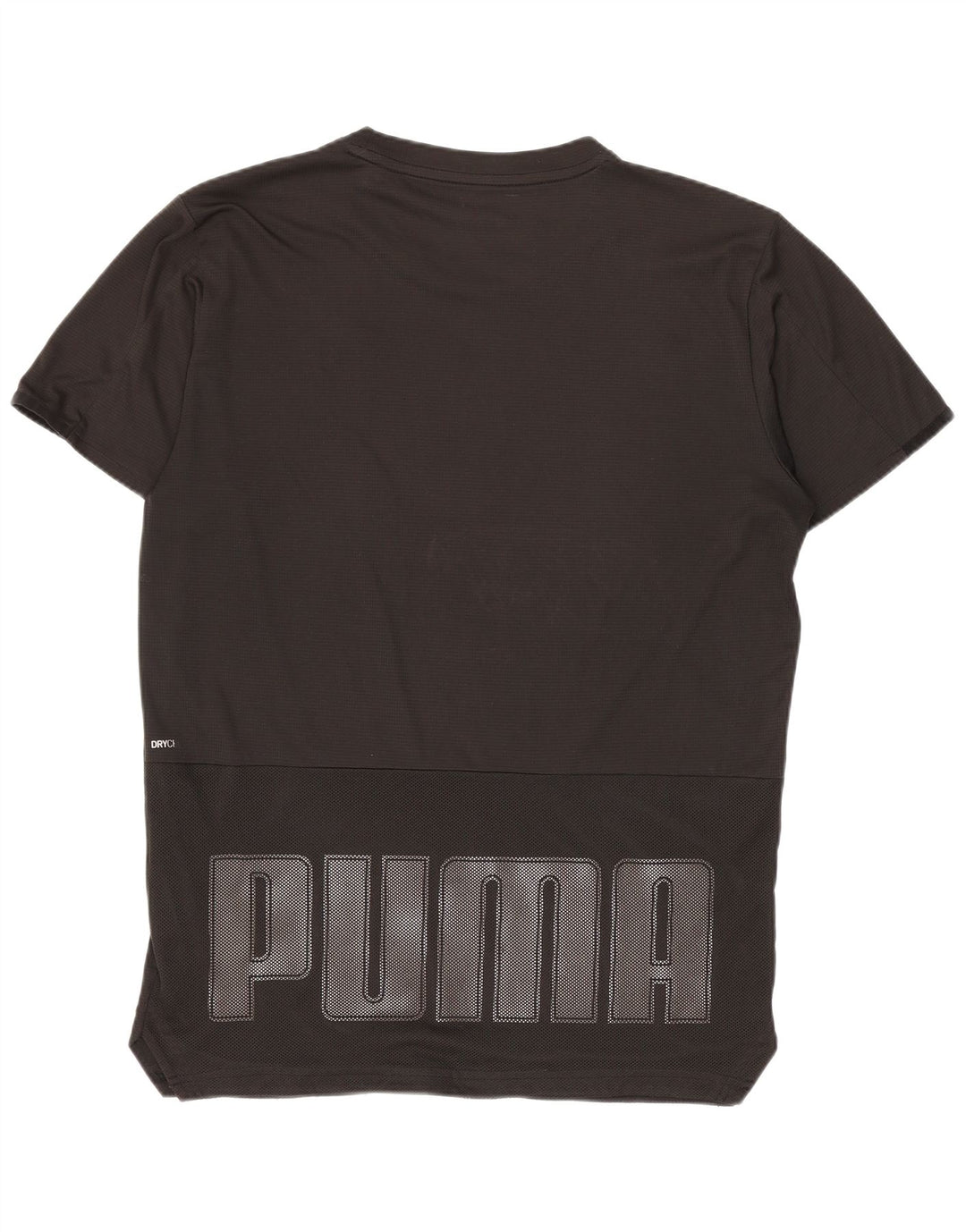 Puma Mens Graphic T-Shirt Top Pequeno Esporte Preto Poliéster