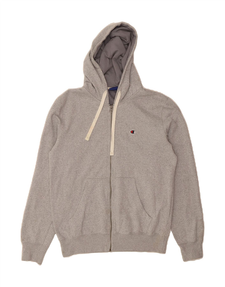 CHAMPION Mens Zip Hoodie Sweater Medium Grey Polyester Vintage Champion and Second-Hand Champion from Messina Hembry 