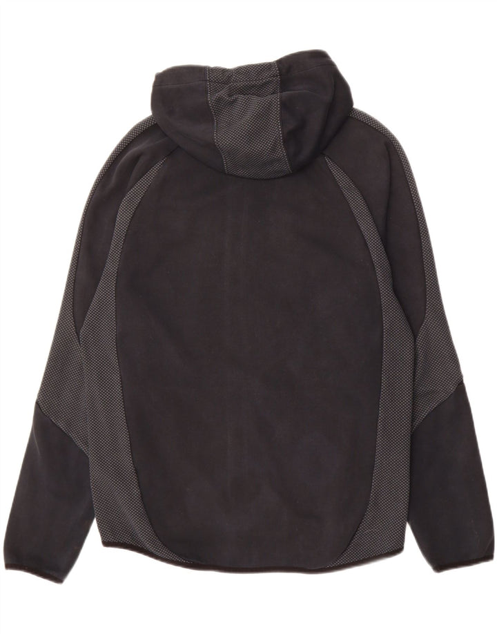 PUMA Mens Zip Hoodie Sweater Large Black Colourblock Cotton Vintage Puma and Second-Hand Puma from Messina Hembry 
