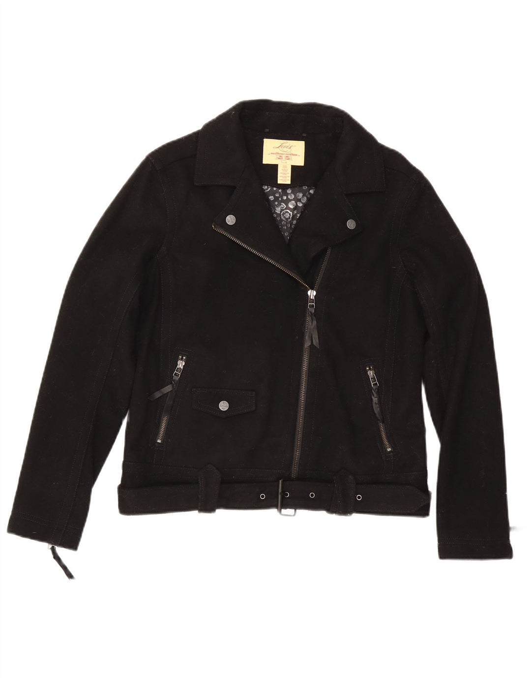 Jaqueta feminina Levi's Biker UK 14 lã preta média