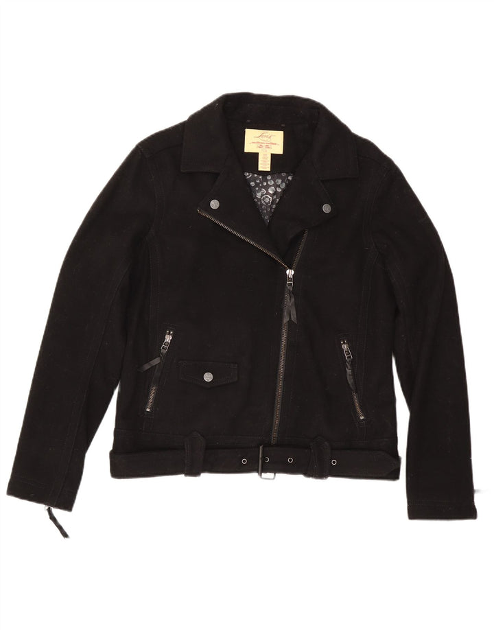 Jaqueta feminina Levi's Biker UK 14 lã preta média