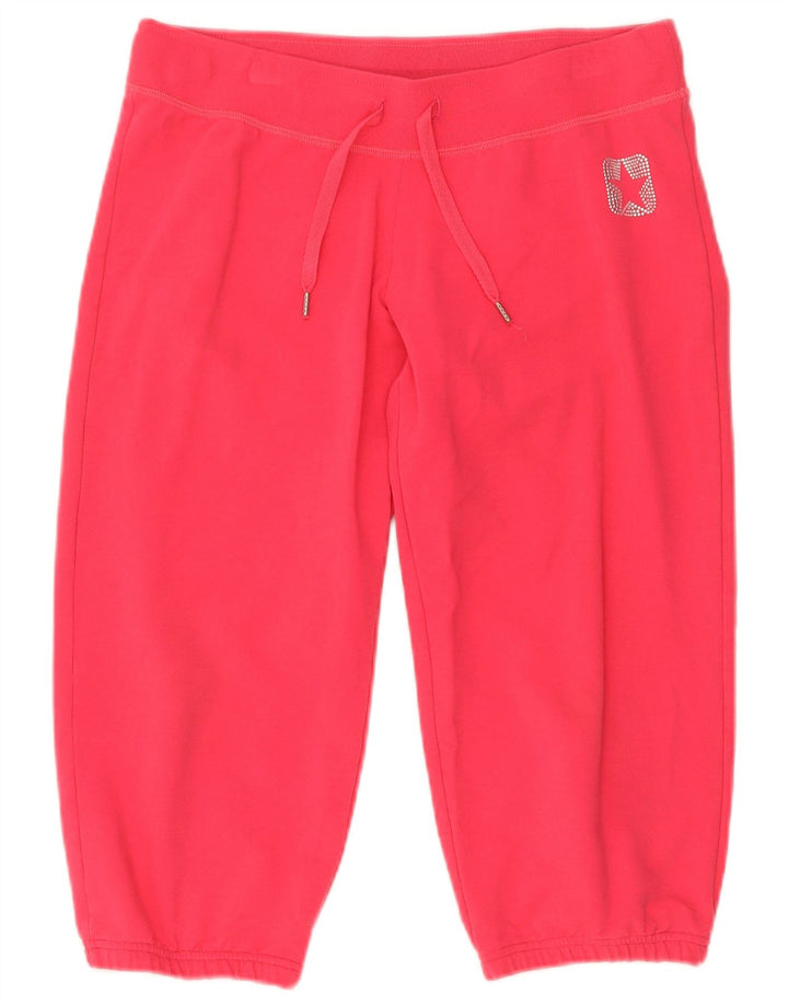 Bermuda esportiva feminina Converse UK 12 algodão rosa médio