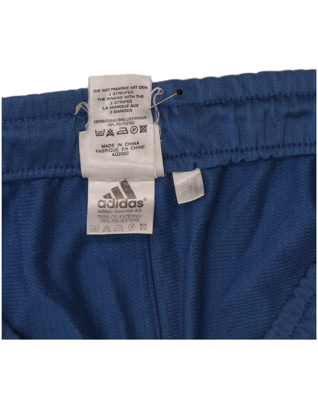 Shorts esportivos masculinos Adidas médio azul poliéster