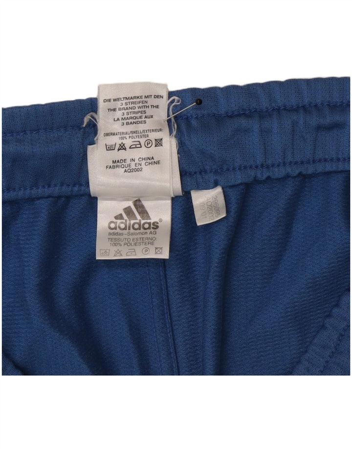 Shorts esportivos masculinos Adidas médio azul poliéster