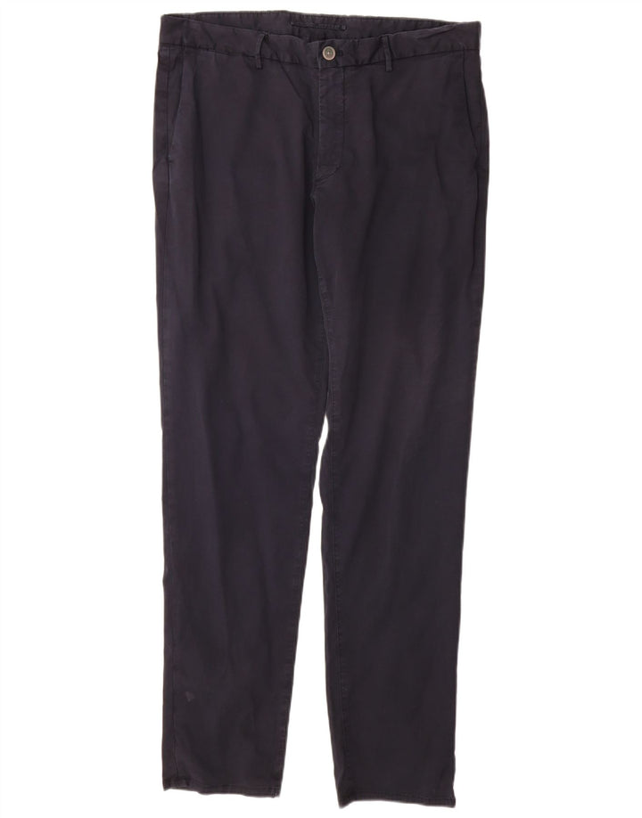 Calça Chino Masculina MASSIMO DUTTI Slim Fit UE 44 Grande W34 L32 Azul Marinho