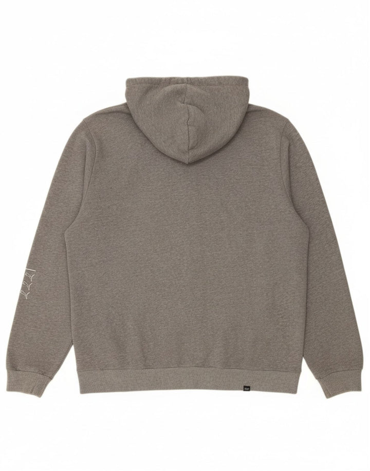 Suéter PUMA masculino com capuz e zíper gráfico XL cinza