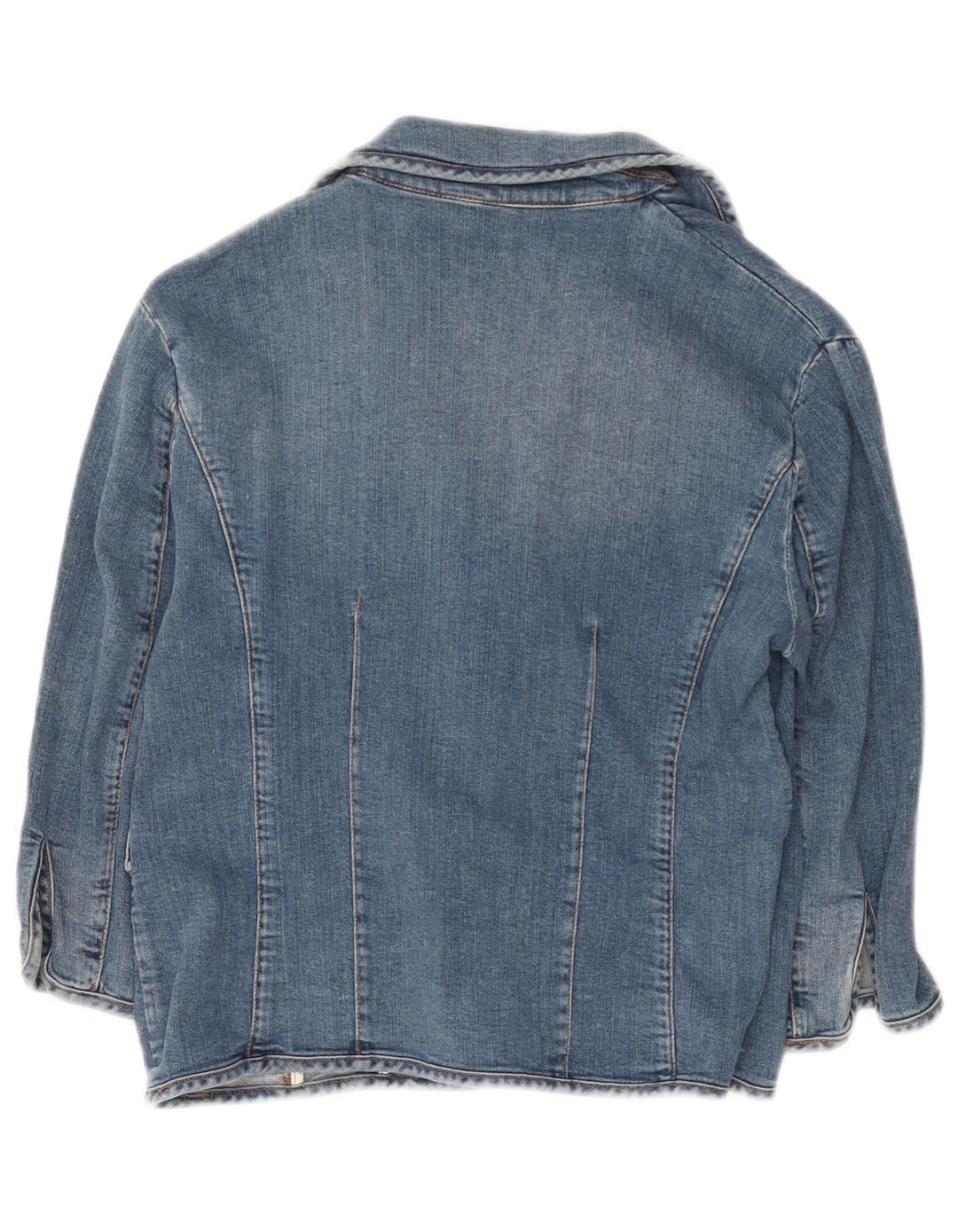 Jaqueta jeans feminina Iceberg manga 3/4 IT 46 grande algodão azul