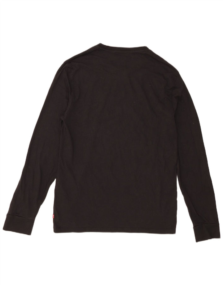 Levi's Mens Graphic Top Manga Longa Médio Algodão Preto