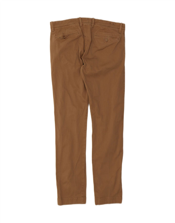 J. CREW Womens Stretch Slim Chino Trousers W32 L32 Brown Cotton Vintage J. Crew and Second-Hand J. Crew from Messina Hembry 