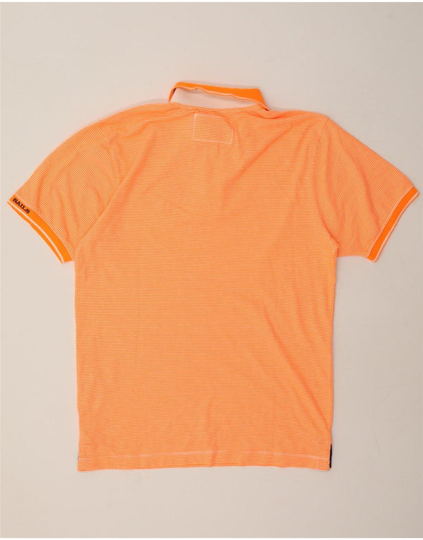 Camisa polo masculina North Sails XL laranja risca de giz algodão