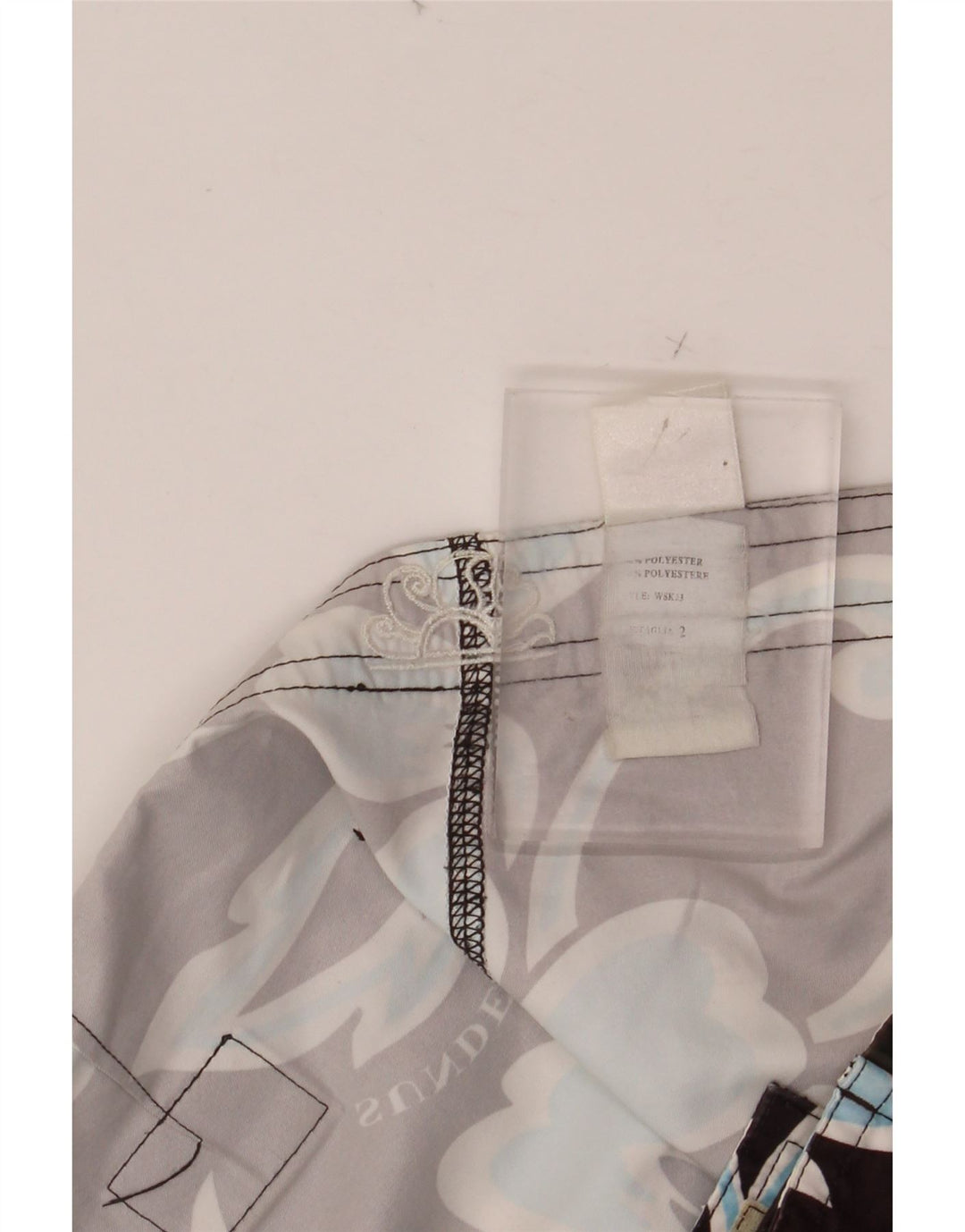 Shorts de natação feminino SUNDEK cintura baixa Reino Unido 14 médio preto floral