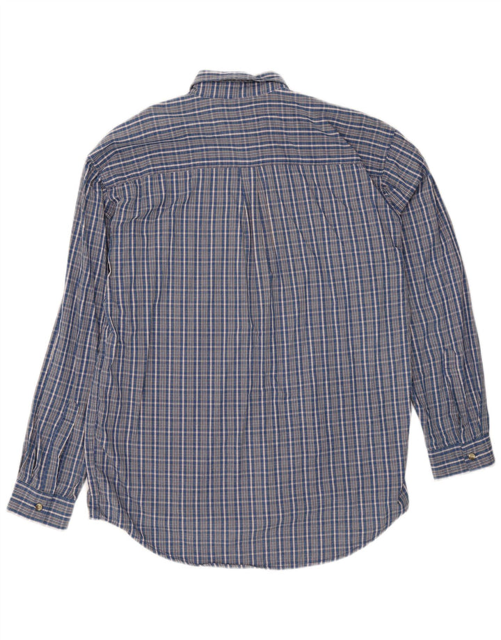 Camisa masculina Levi's grande xadrez azul de algodão