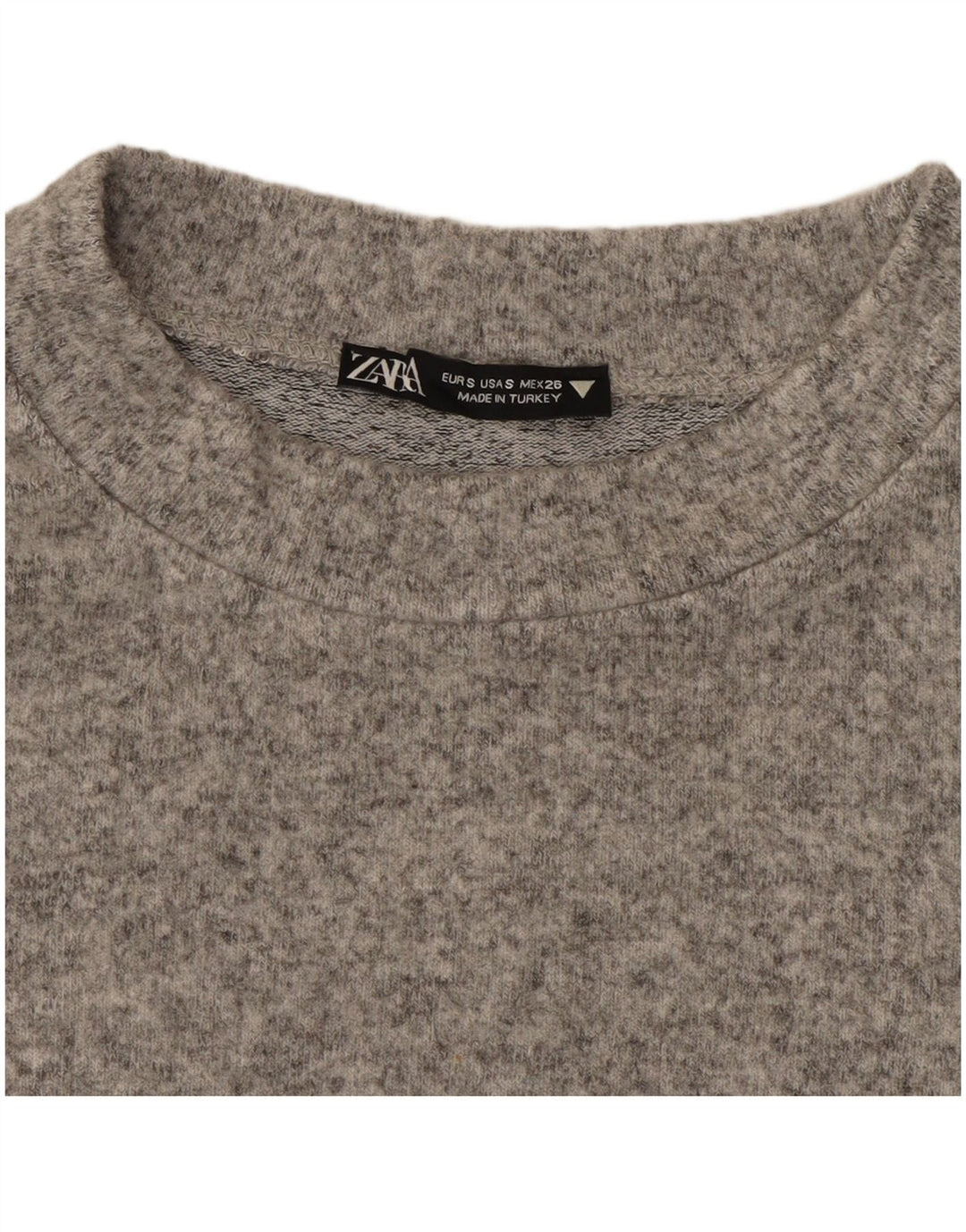 Zara Womens Crop Top Manga Longa Reino Unido 10 Pequeno Cinza