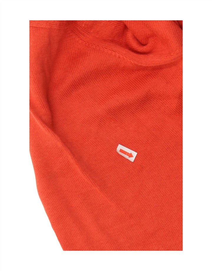 Suéter masculino Lacoste com gola redonda tamanho 4 algodão laranja médio