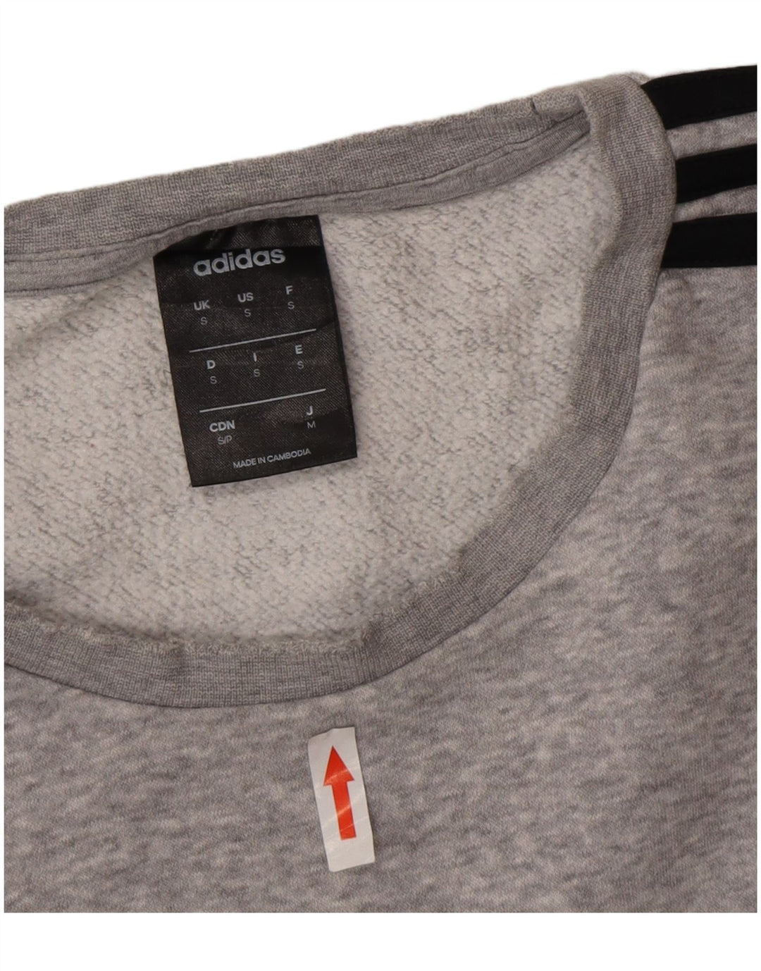 Adidas masculino moletom gráfico jumper pequeno algodão manchado cinza