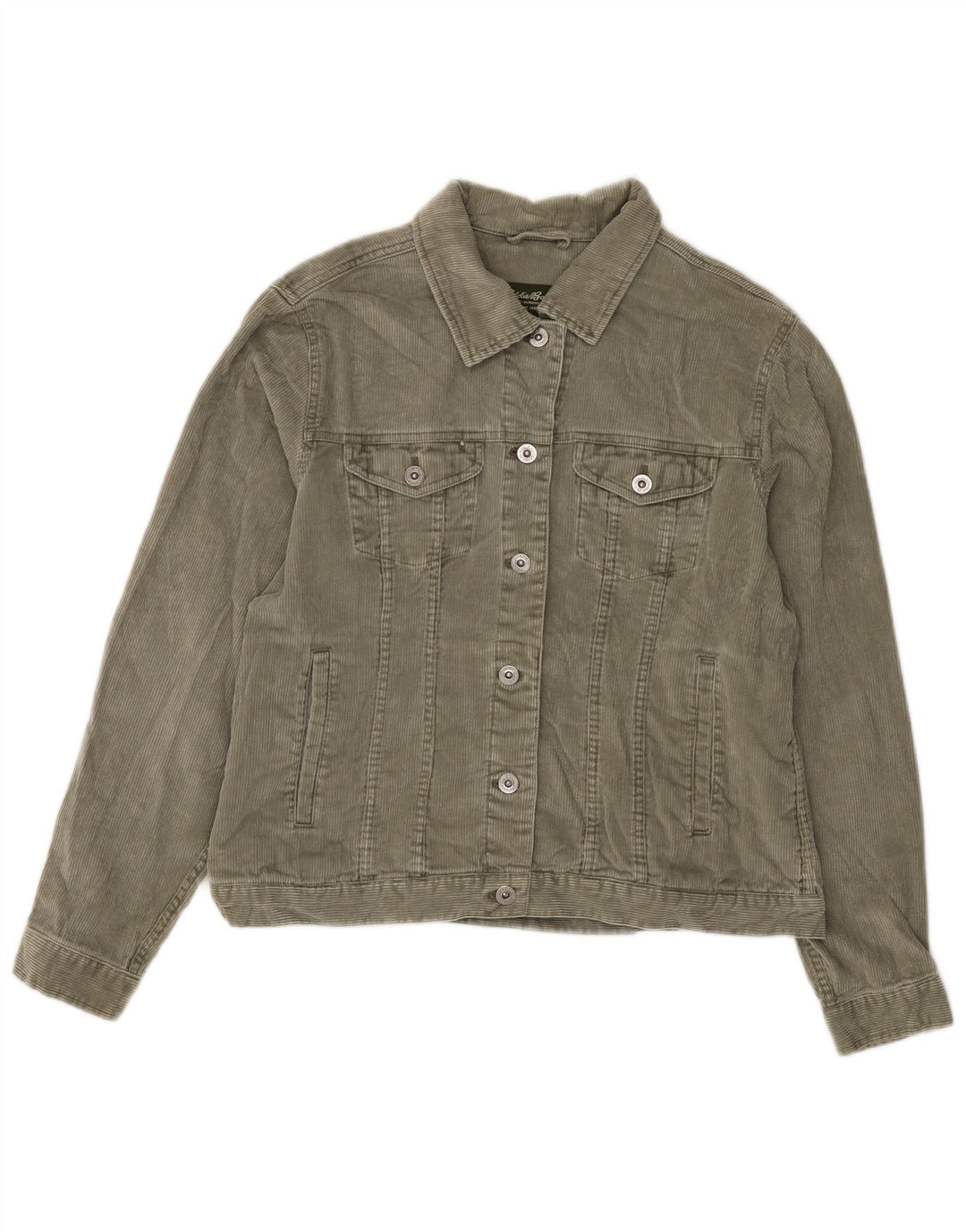 Jaqueta feminina de veludo Eddie Bauer Reino Unido 16 grande algodão verde