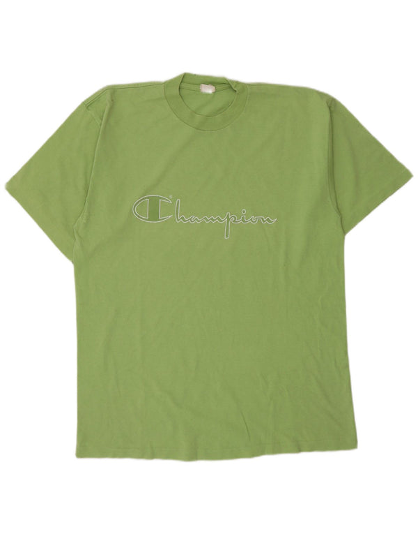 Camiseta masculina estampada Champion grande algodão verde