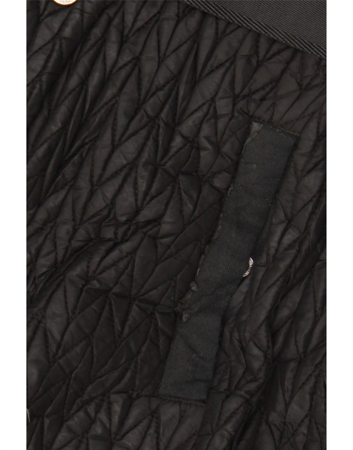 Casaco acolchoado feminino Karen Millen UK 12 médio preto poliamida