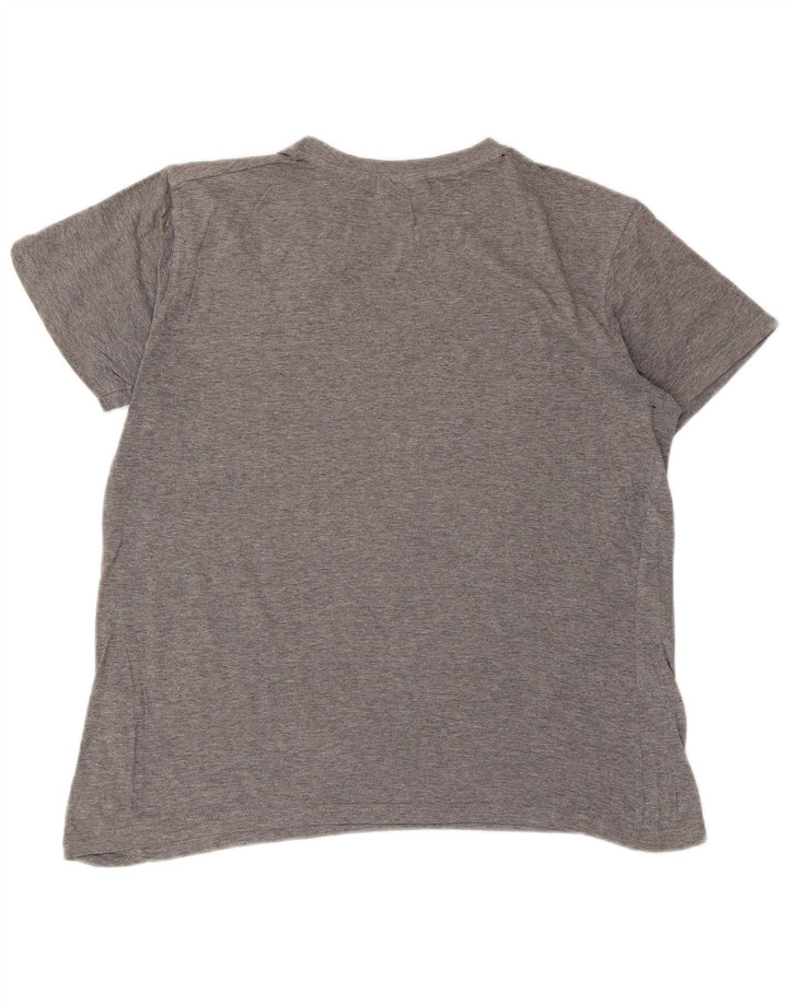 Fila Camiseta masculina gráfica Top cinza médio manchado