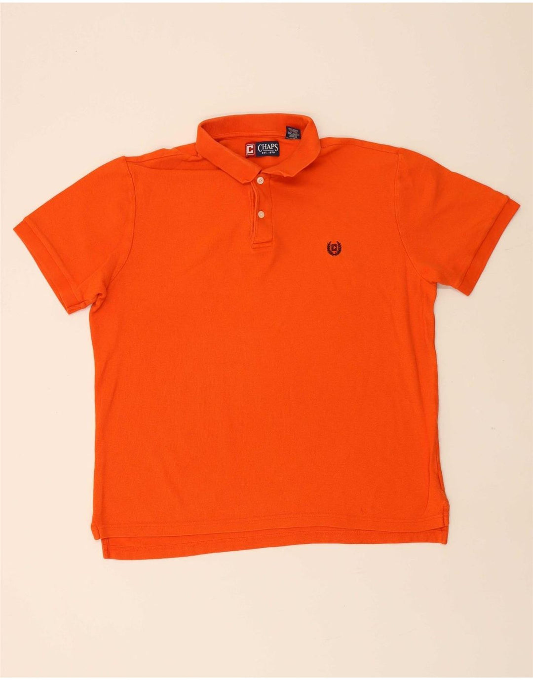 Camisa polo masculina CHAPS grande algodão laranja