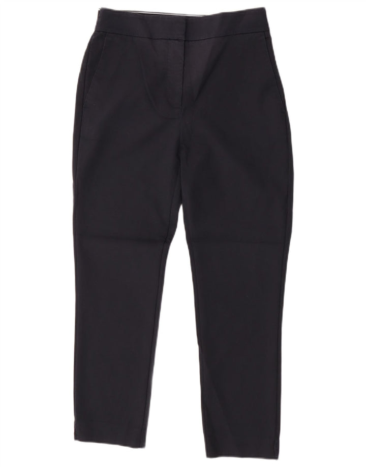 Zara Calça feminina slim cortada pequena W28 L24 azul marinho