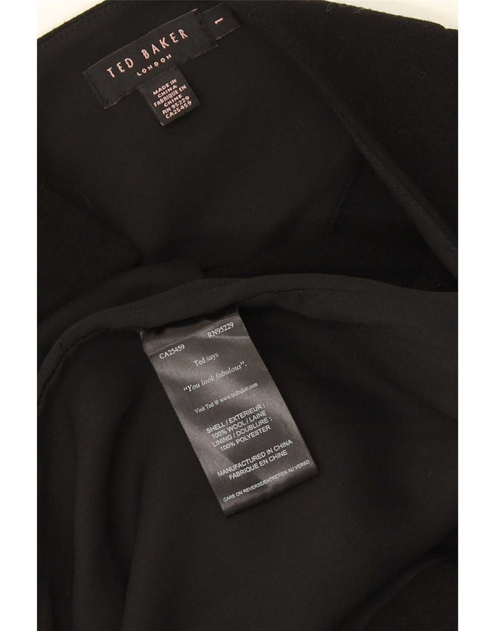Vestido bodycon feminino Ted Baker tamanho 1 XS preto lã