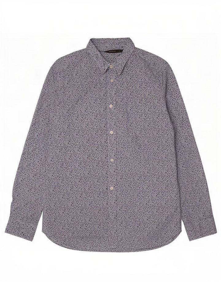 Camisa masculina French Connection grande algodão floral azul