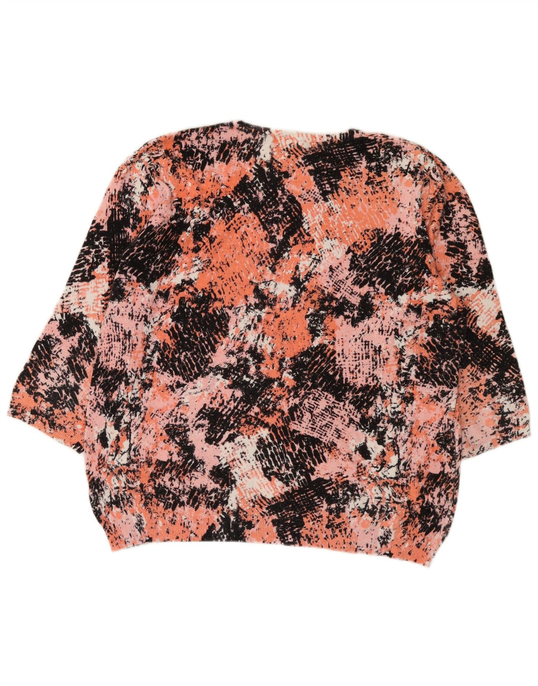 Suéter feminino Marks & Spencer com estampa abstrata e gola redonda Reino Unido 16 grandes