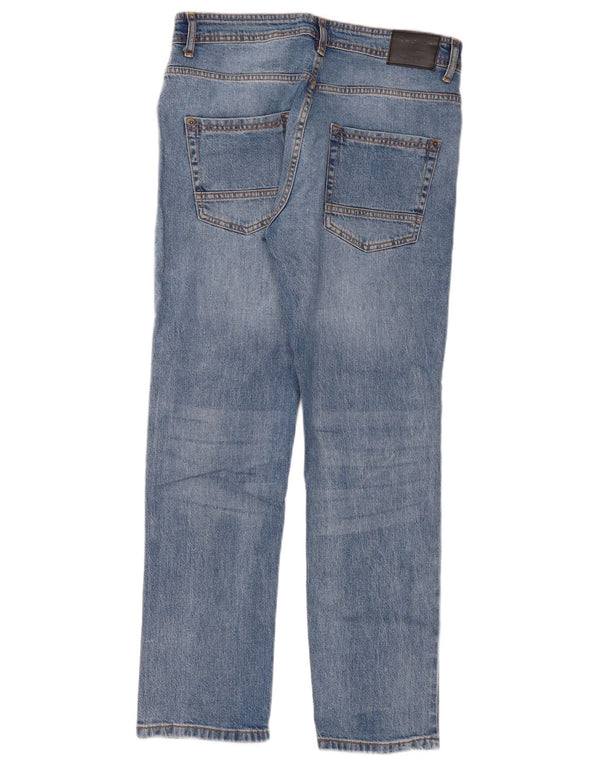 Kangaroo Poo Mens Slim Jeans W34 L30 Azul Algodão