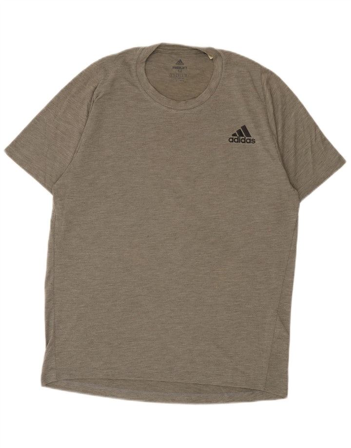 Adidas Mens Climalite Camiseta Top Cinza Médio Poliéster