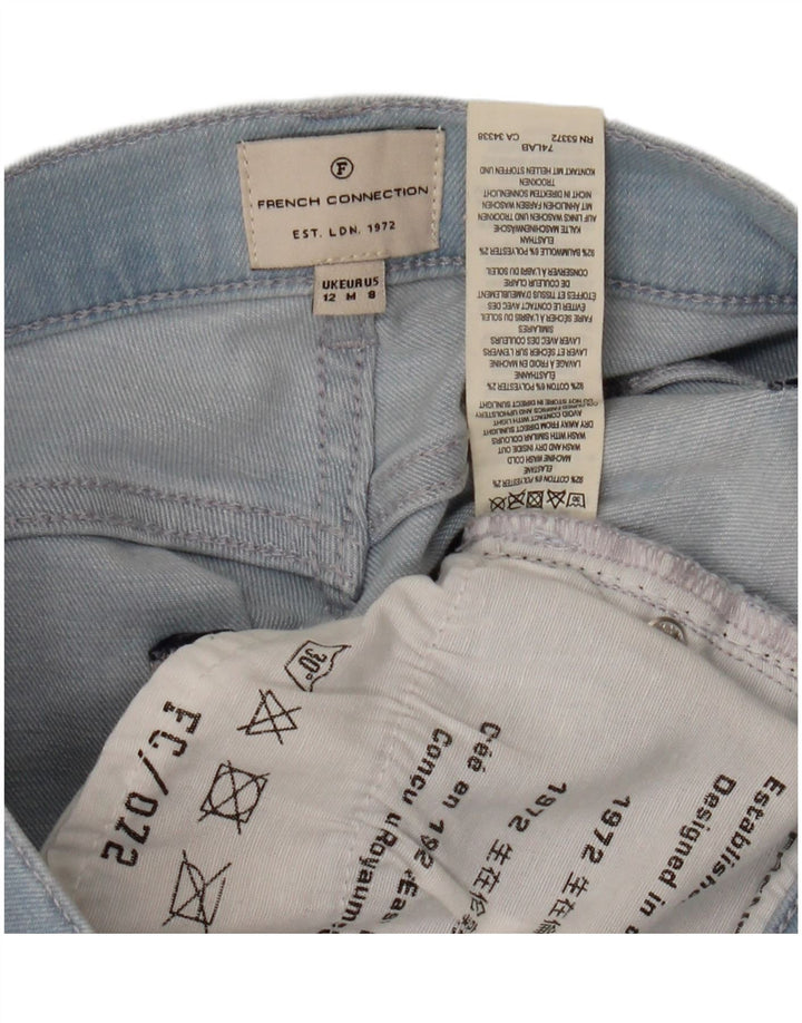 FRENCH CONNECTION Jeans Slim Feminino Reino Unido 12 Médio W30 L28 Algodão Azul