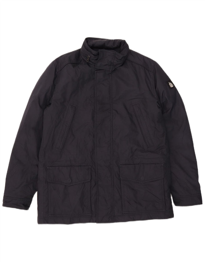 Jaqueta acolchoada com capuz masculina Marina Yachting IT 50 grande poliéster azul marinho