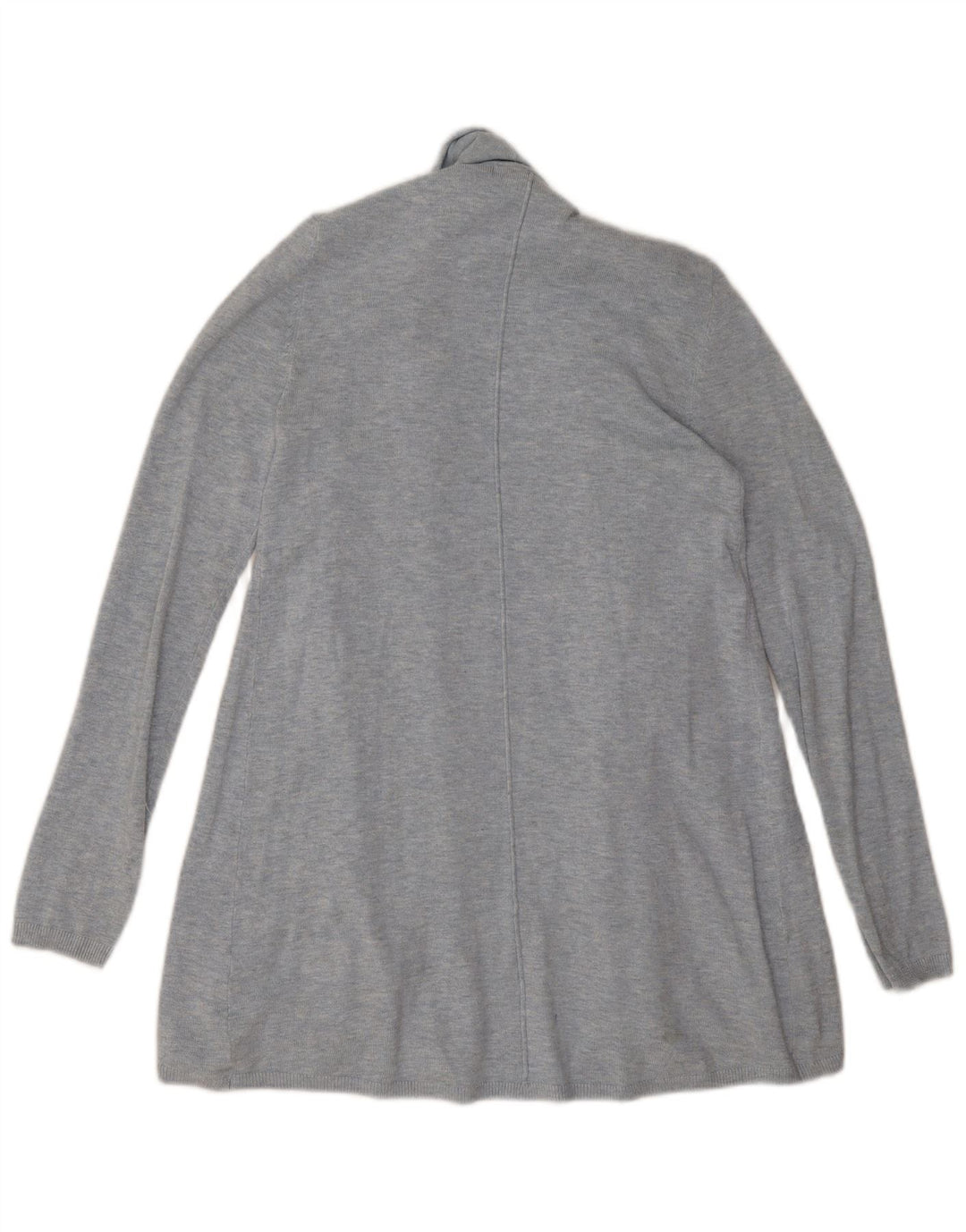 Zara Suéter Cardigan Aberto Feminino Reino Unido 14 Viscose Cinza Médio
