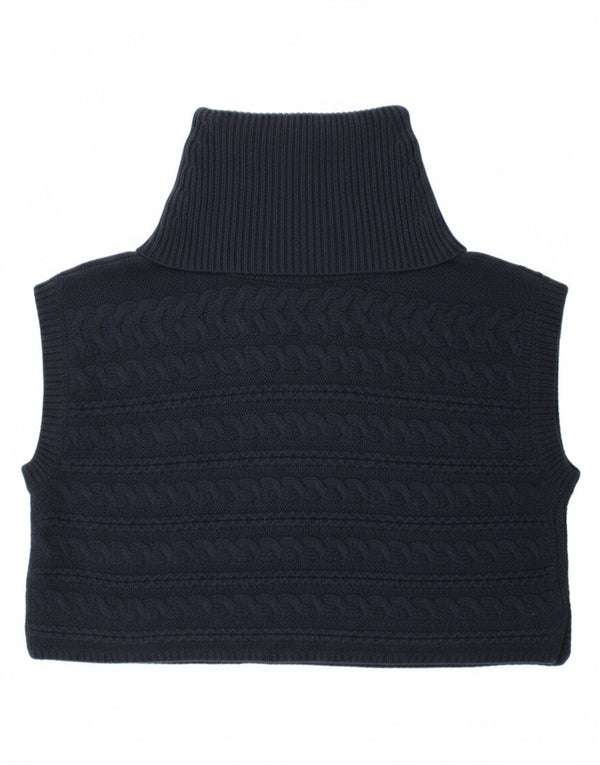 Jumper Poncho feminino TOMMY HILFIGER com gola redonda Reino Unido 14 médio azul marinho
