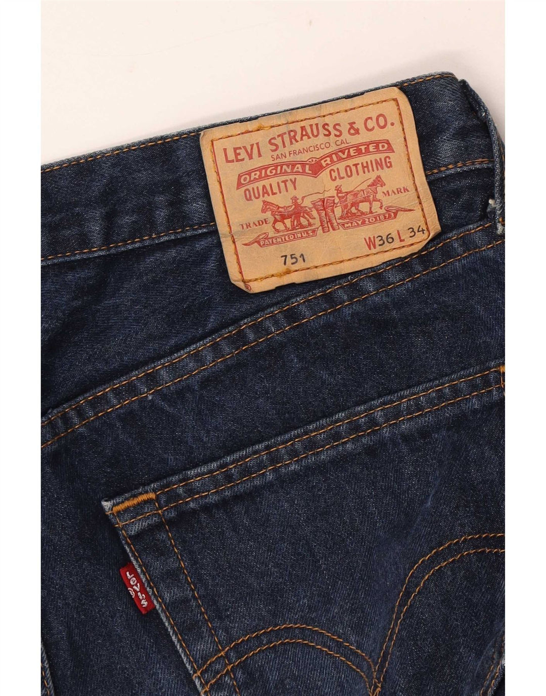 Calça Jeans Levis Masculina 751 Cropped Straight W36 L25 Azul Marinho