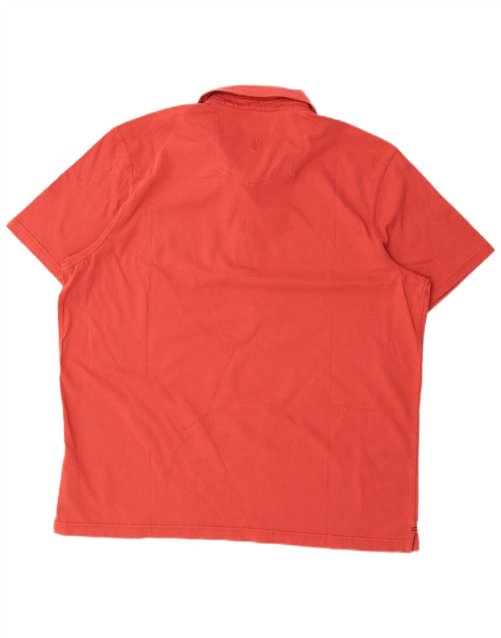 Camisa polo masculina Fat Face 2XL algodão vermelho