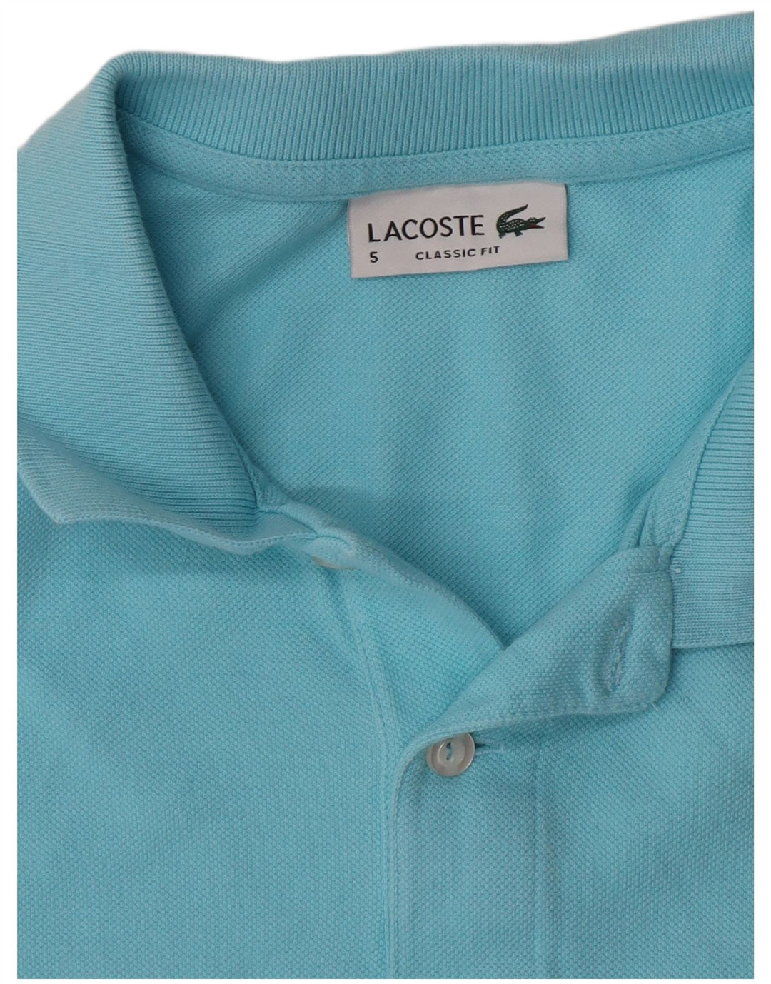 Camisa polo masculina Lacoste Classic Fit tamanho 5 grande azul