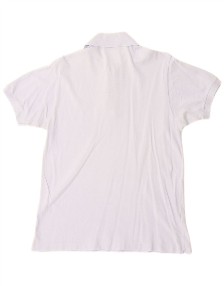 Camisa polo masculina Lacoste tamanho 4 algodão azul médio
