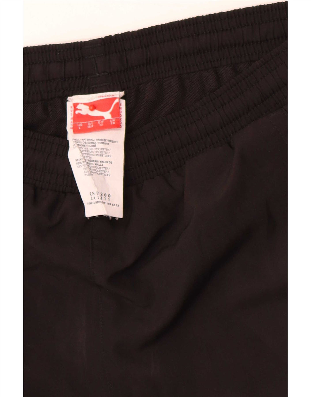 Shorts esportivos gráficos Puma Boys 11-12 anos preto poliéster