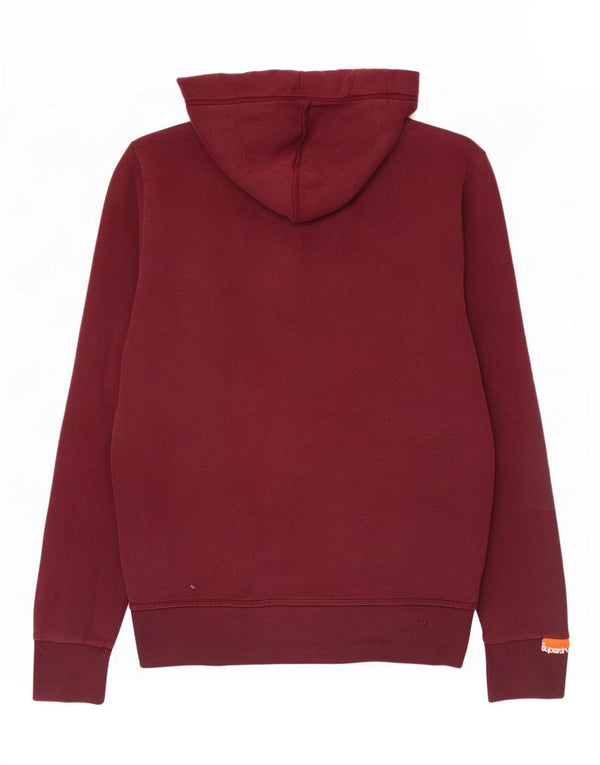 Suéter com capuz masculino Superdry grande algodão Borgonha