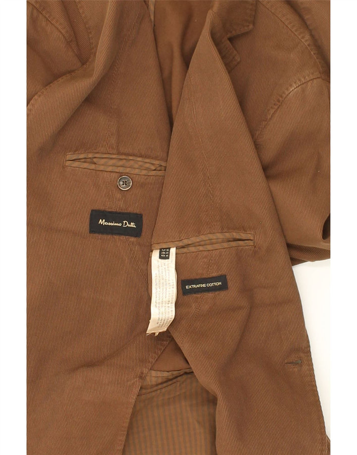 Jaqueta blazer masculina MASSIMO DUTTI com 2 botões EU 56 XL algodão marrom