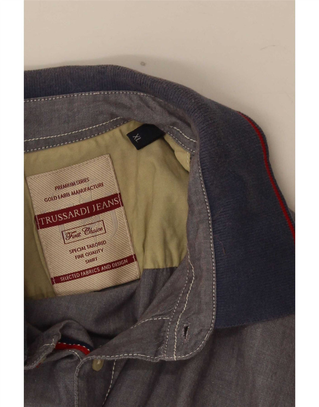 Camisa masculina de manga curta Trussardi XL cinza