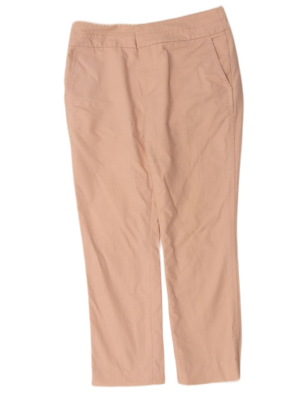 Calça chino reta feminina Zara EU 38 pequeno W28 L25 algodão rosa