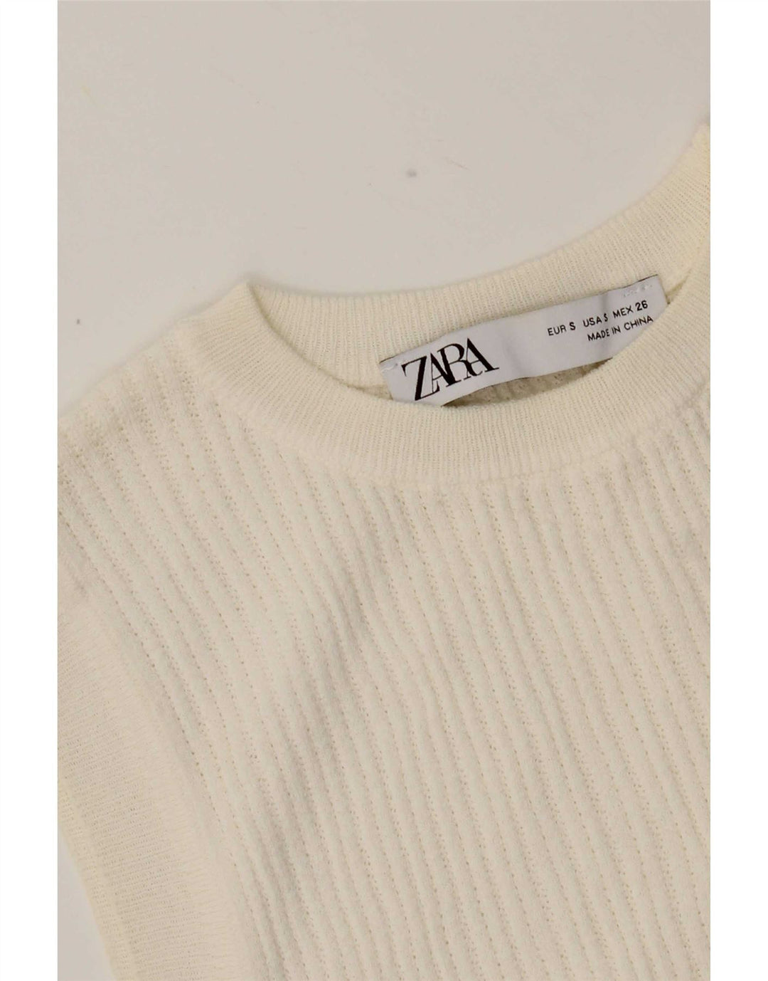 Zara Womens Crop Vest Top UK 8 Pequeno Branco