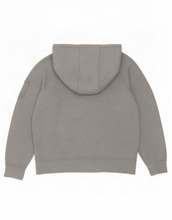 Suéter masculino Nike com capuz e zíper grande algodão cinza