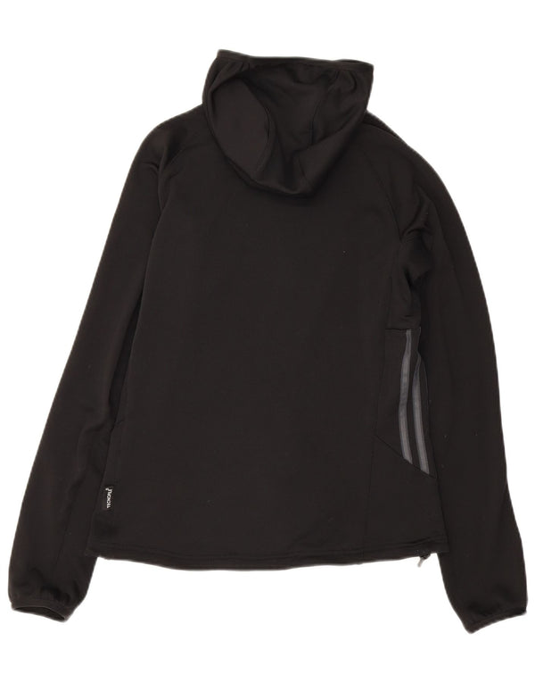 Suéter adidas feminino com capuz e zíper Reino Unido 10 pequeno poliéster preto