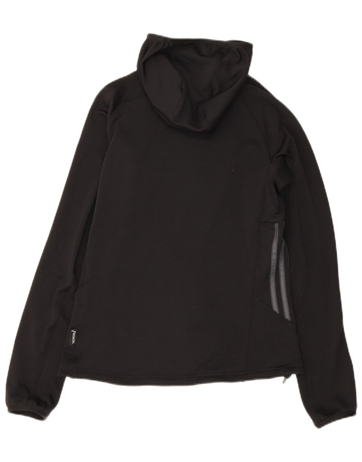 Suéter adidas feminino com capuz e zíper Reino Unido 10 pequeno poliéster preto