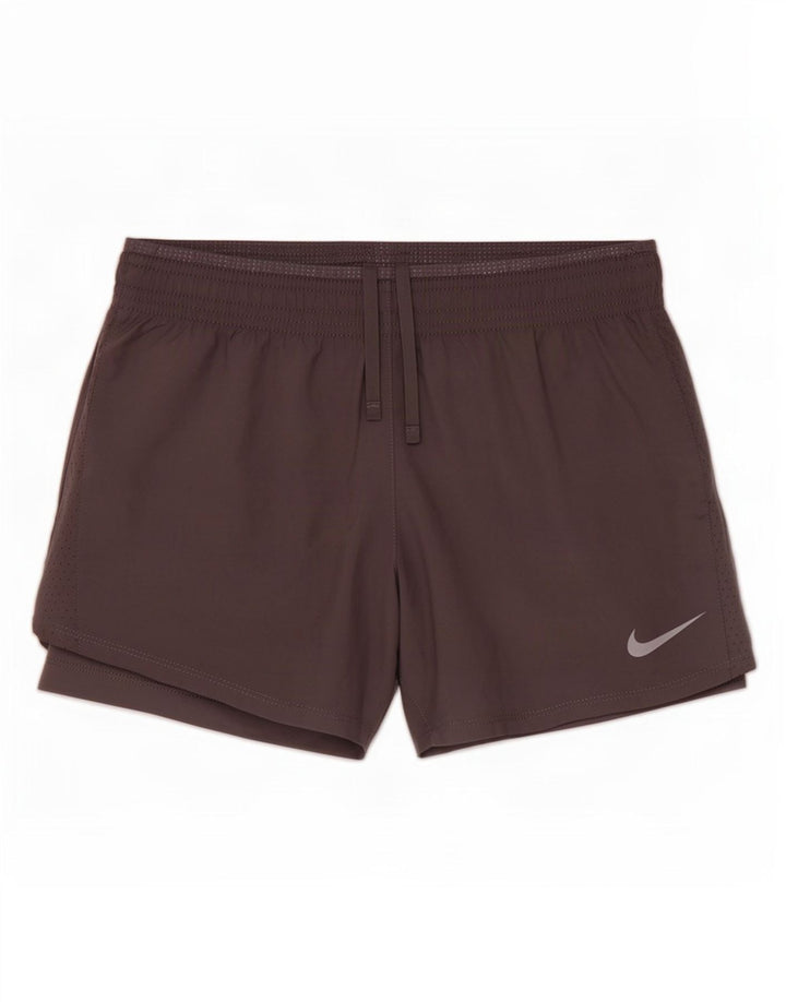 Shorts esportivo Nike feminino Dri Fit UK 8 pequeno cinza