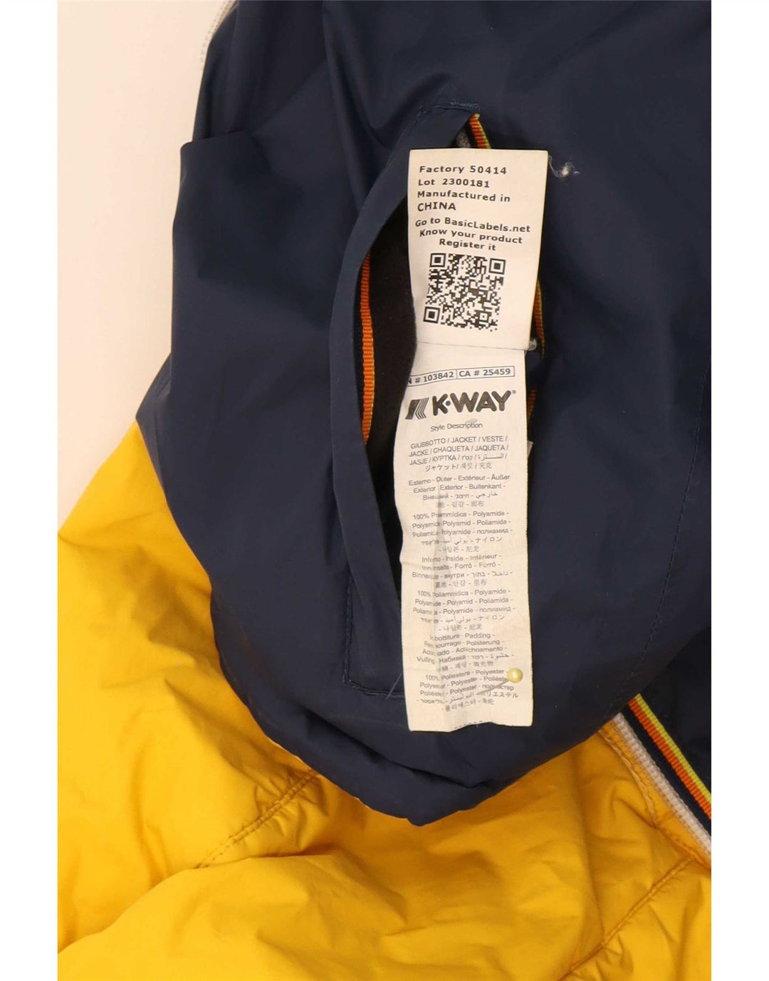 Jaqueta reversível com capuz K-Way Boys 9-10 anos azul marinho poliamida