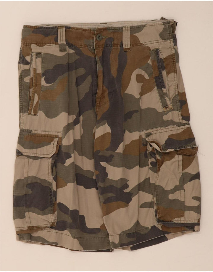 Shorts cargo masculinos LEE W32 algodão camuflado cáqui médio
